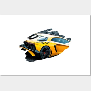 Aventador SV Art SplashPrint Posters and Art